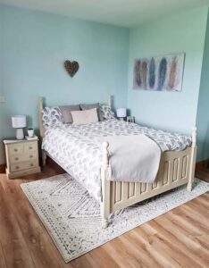 photo of blue bedroom