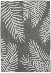 outdoor rug, leaf pattern rug